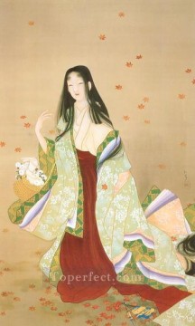 日本 Painting - 花籠 1915年 上村松園 日本